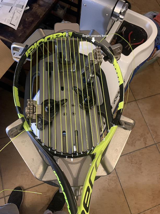 Racket restringing